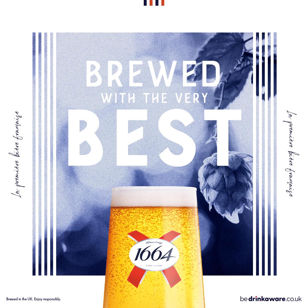Kronenbourg 1664 premium lager beer 4x568ml cans - British product