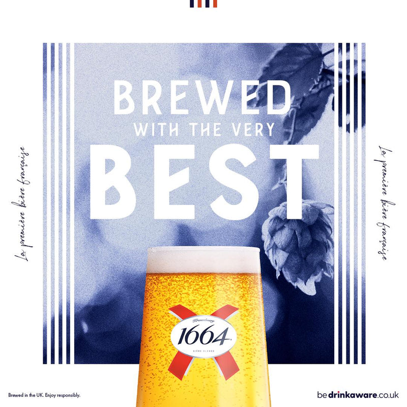Kronenbourg 1664 premium lager beer 4x568ml cans - British product