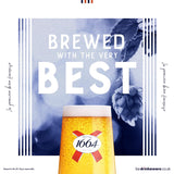 Kronenbourg 1664 premium lager beer 4x568ml cans - British product
