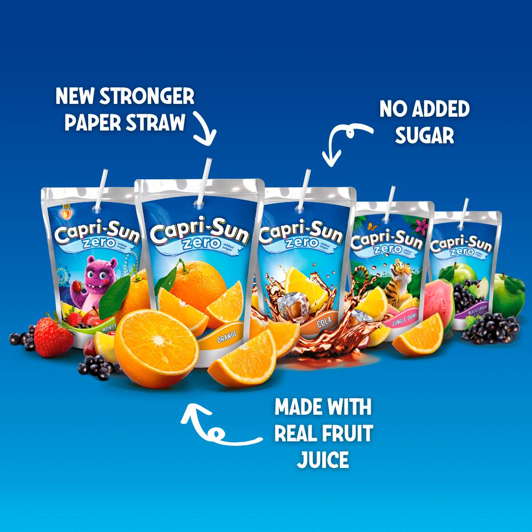 Capri-Sun Zero Orange juice drink 4x200ml (British brand)