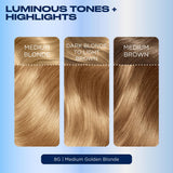 Clairol Nice'N Easy 8G Medium Golden Blonde permanent crème hair dye, imported from the UK