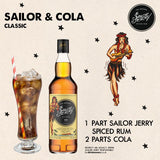 Sailor Jerry spiced Caribbean rum 70cl bottle - British product