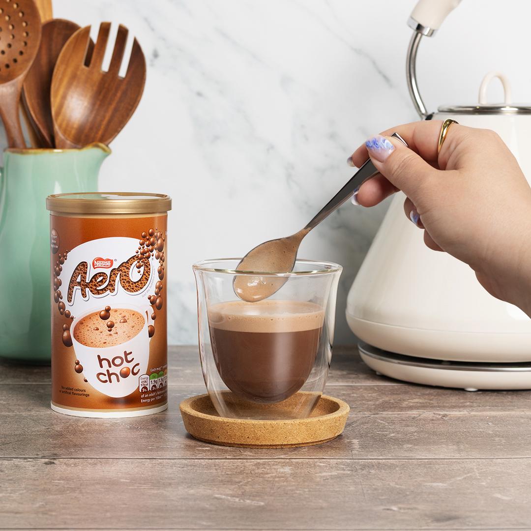 Aero Instant Hot Chocolate Powder Jar 288g - British product
