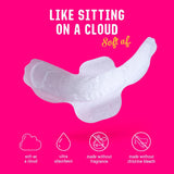 Flo bamboo sanitary pads with wings 16 count, imported from the UK