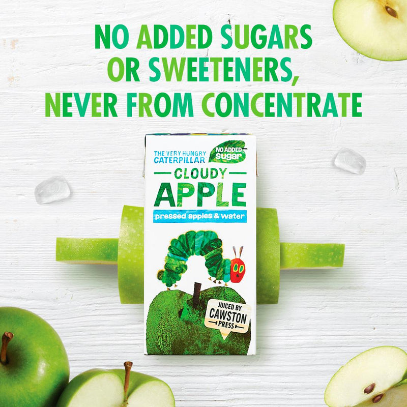 Cawston Press The Very Hungry Caterpillar cloudy apple juice 3x200ml, imported from the UK