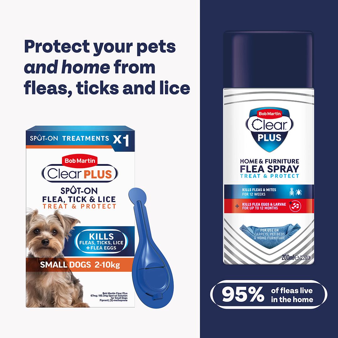 Bob Martin Clear Plus flea treatment for small dogs, UK version