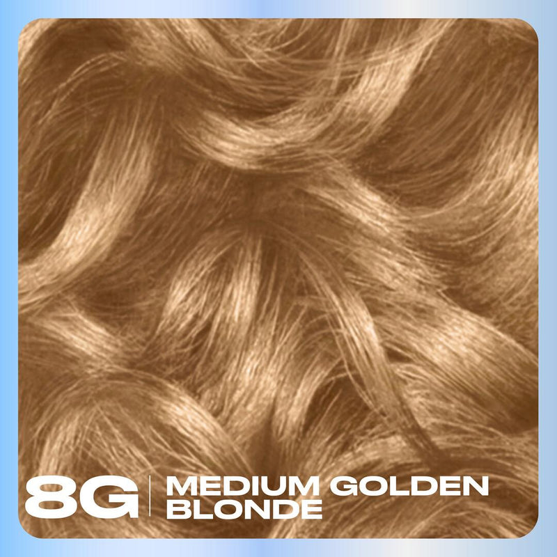 Clairol Nice'N Easy 8G Medium Golden Blonde permanent crème hair dye, imported from the UK