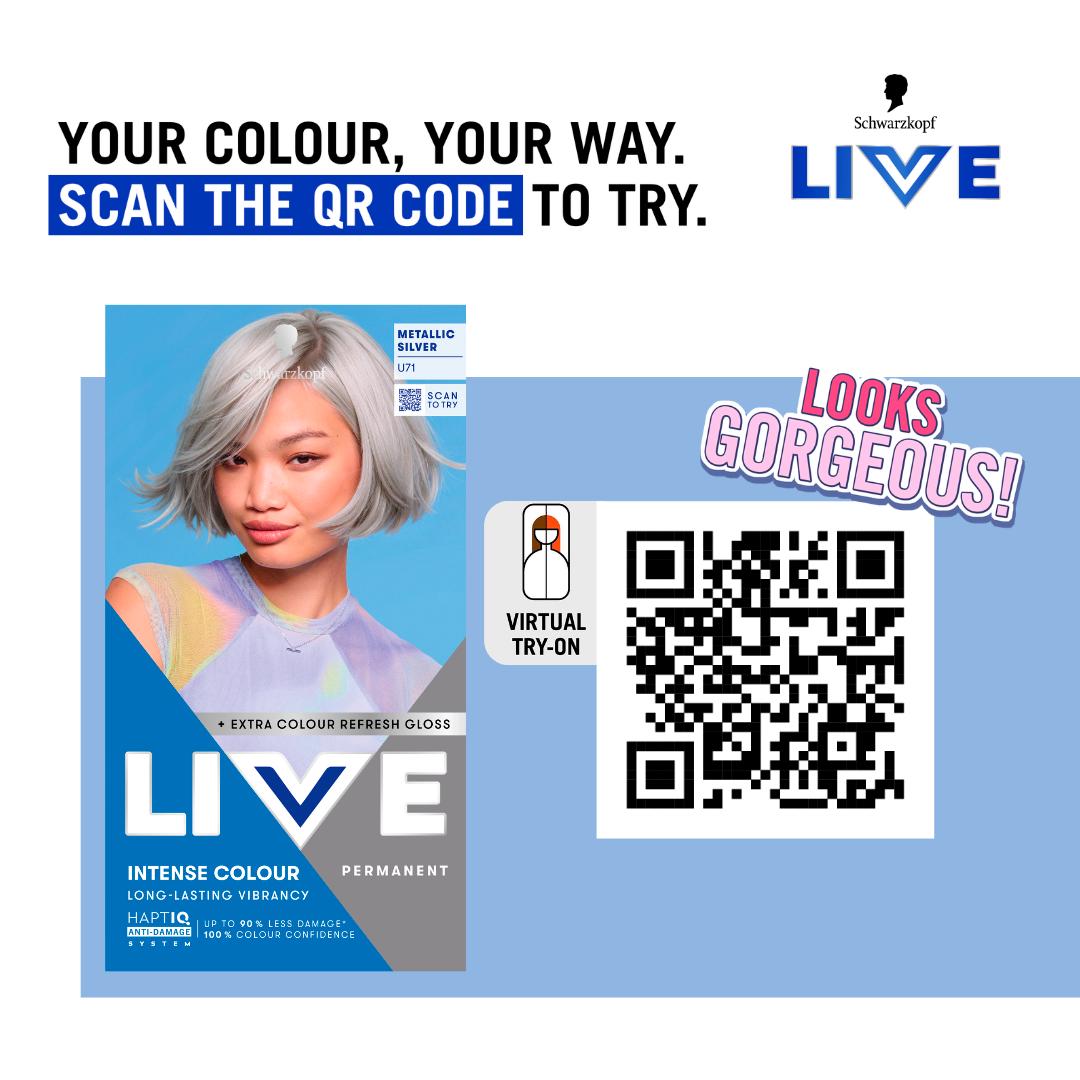 Schwarzkopf U71 Metallic Silver hair dye, imported from the UK