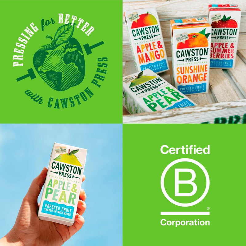 Cawston Press apple and pear juice 3x200ml (British brand)
