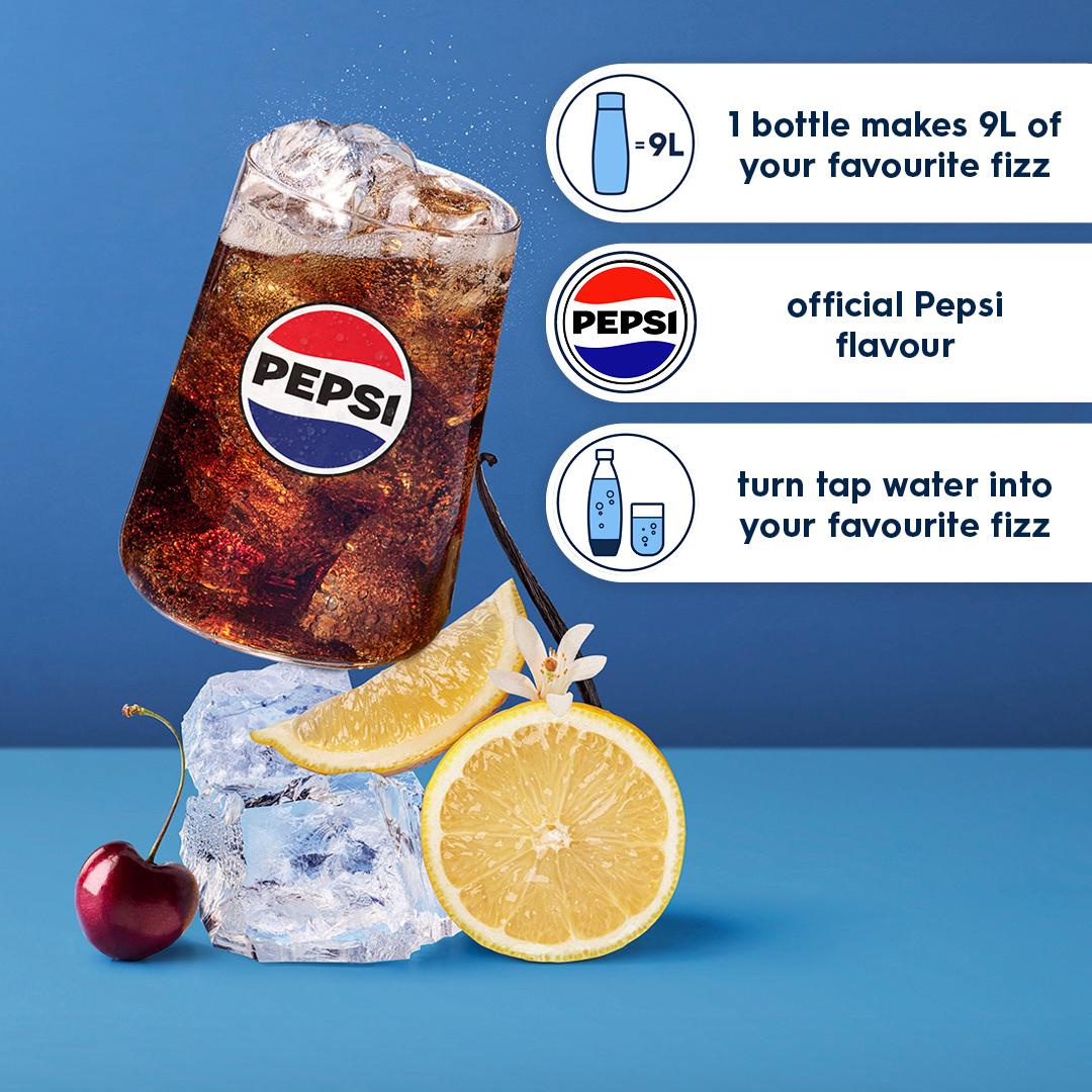 Pepsi SodaStream cola syrup 440ml, imported from the UK