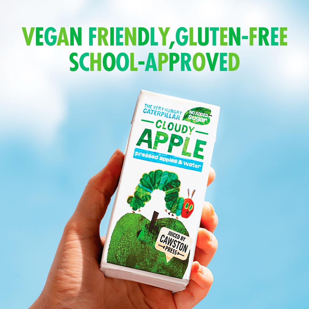 Cawston Press The Very Hungry Caterpillar cloudy apple juice 3x200ml, imported from the UK