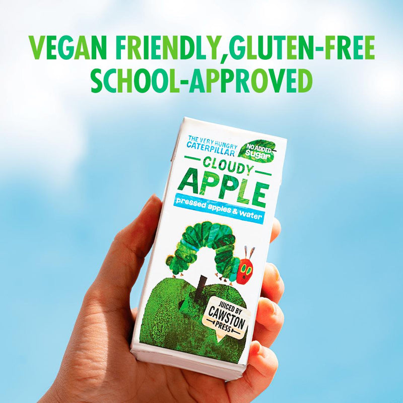 Cawston Press The Very Hungry Caterpillar cloudy apple juice 3x200ml, imported from the UK