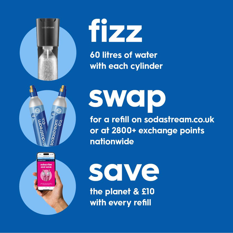 Sodastream blue CO2 gas cylinder 425g (British brand)