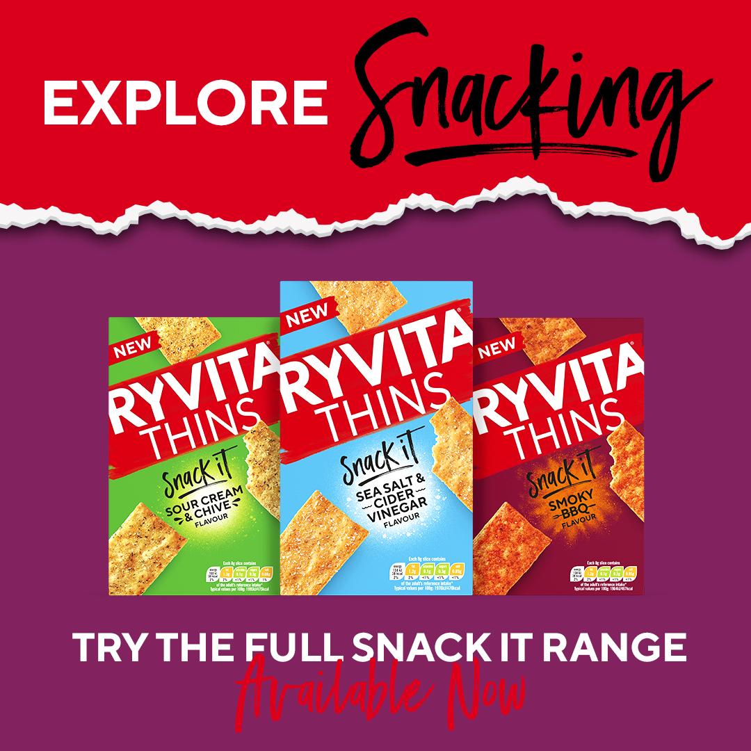 Ryvita multi seed flatbread crackers 125g - British product