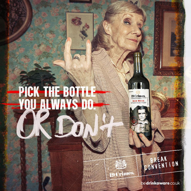 19 Crimes red wine blend 75cl - British product