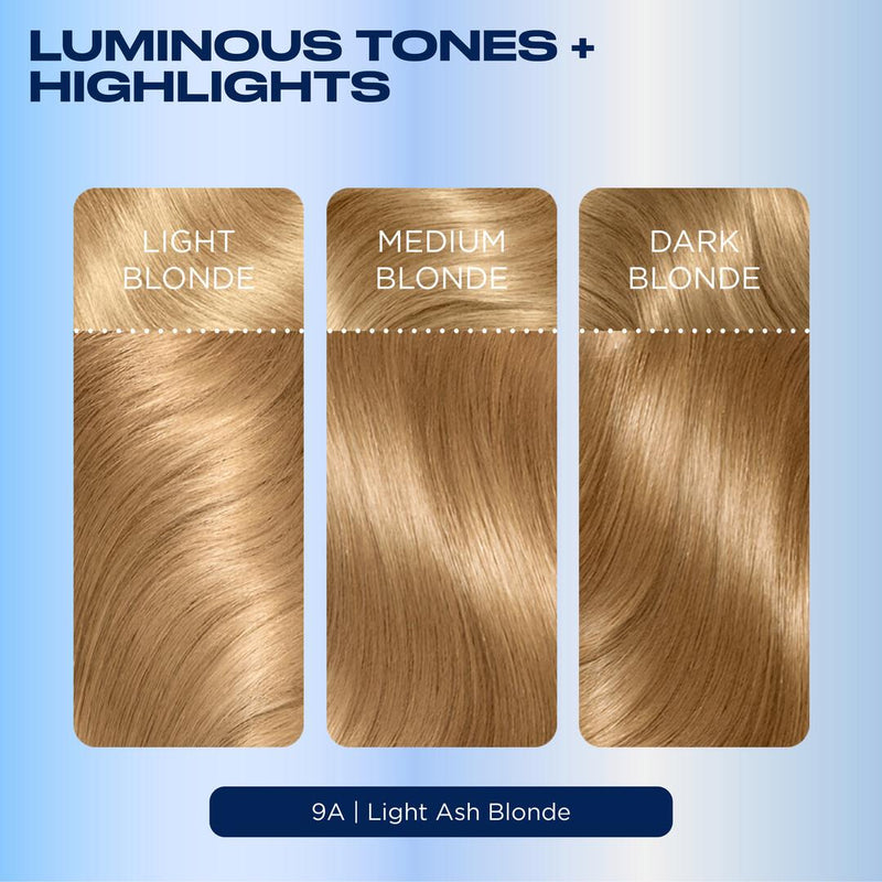 Clairol Nice'N Easy light ash blonde 9A permanent hair dye, imported from the UK