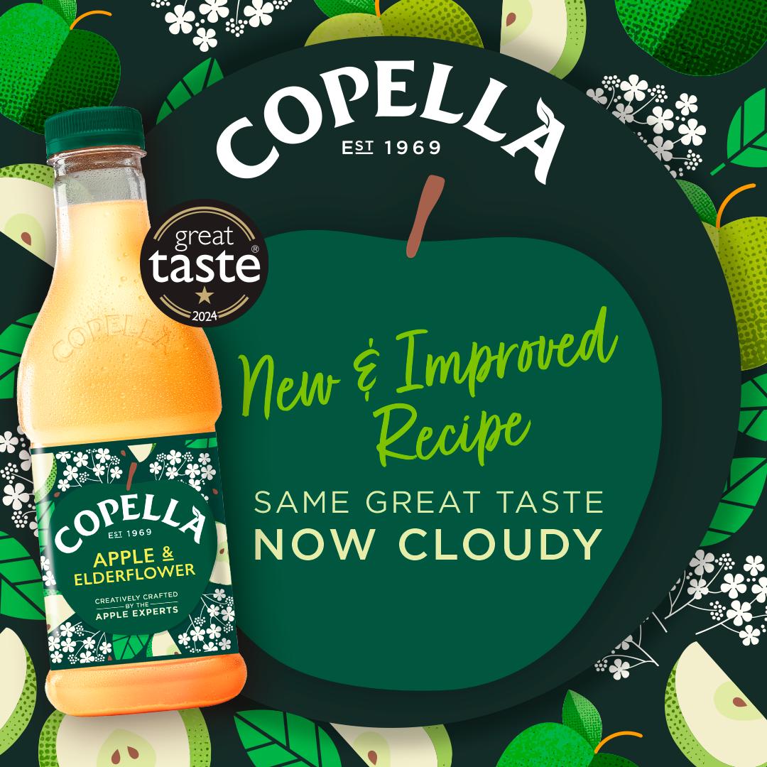 Copella apple & elderflower fruit juice 900ml (British brand)