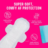 Flo bamboo super absorbent night pads x14, imported from the UK
