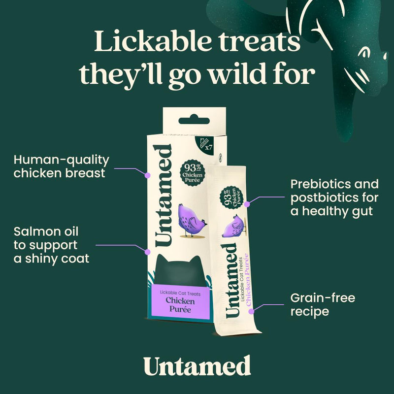 Untamed chicken puree cat treats 7 x 15g, UK version