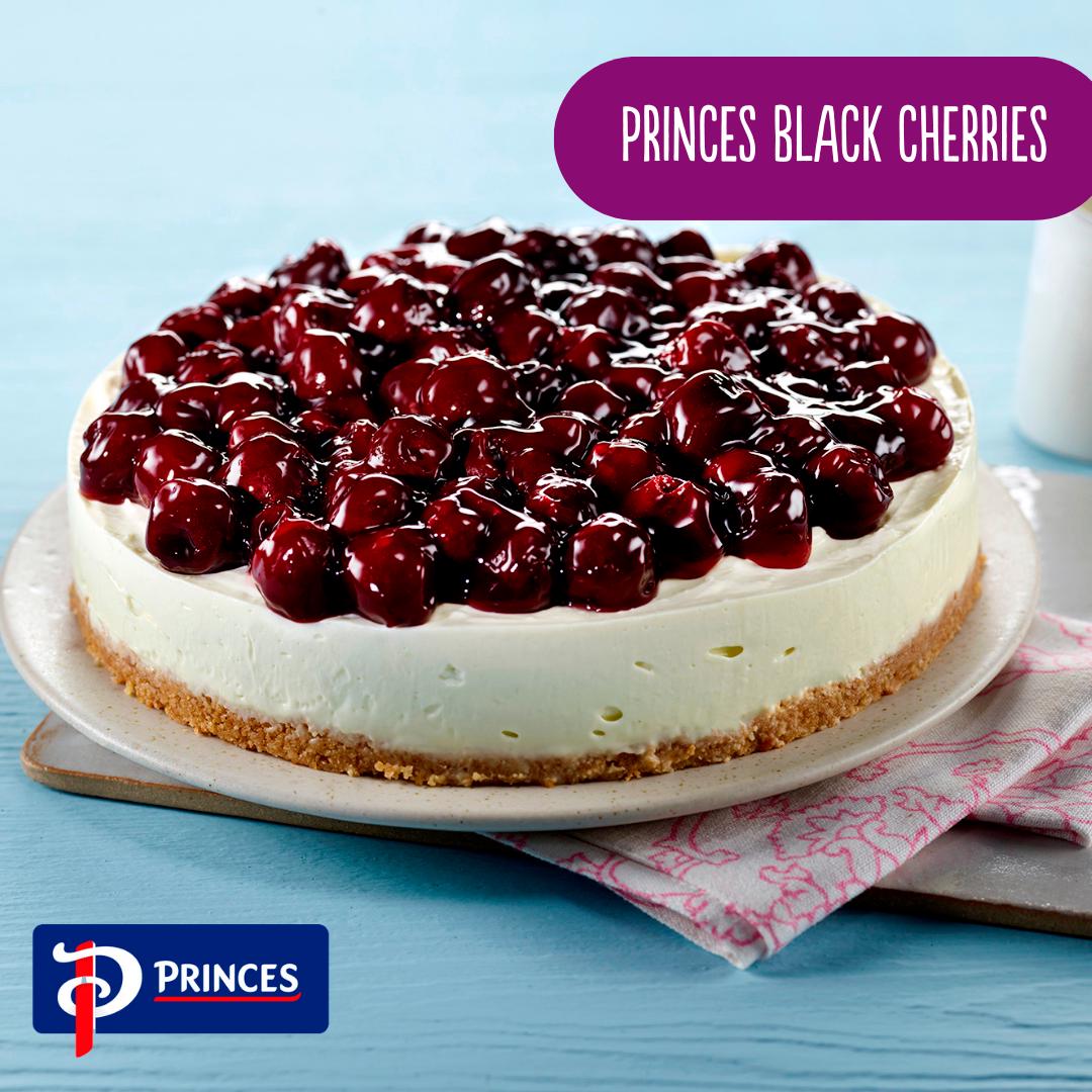 Princes black cherry fruit filling 410g (British brand)