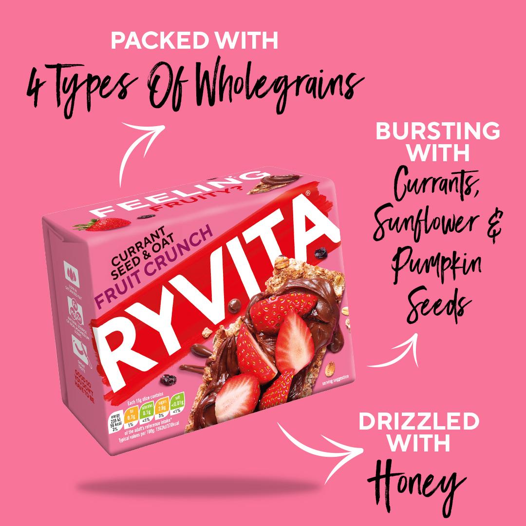 Ryvita crispbread Fruit Crunch currant seed oat 200g - British product