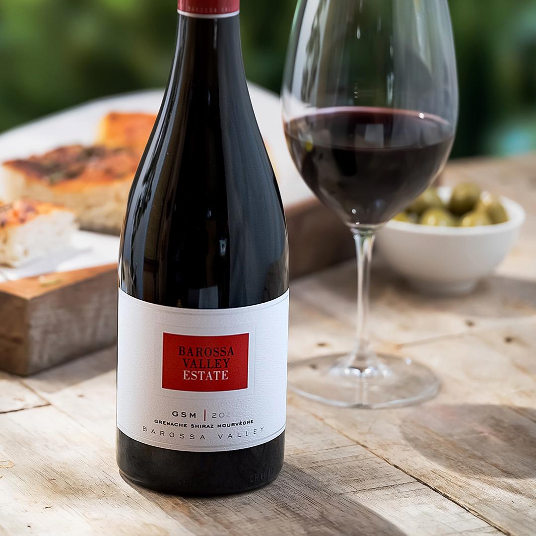 Barossa Valley Estate red wine Grenache Shiraz Mourvedre 75cl, imported from the UK