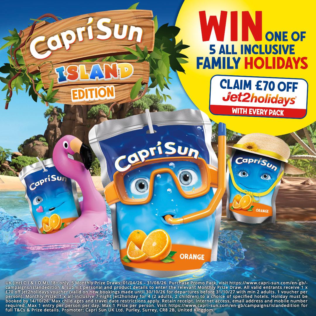 Capri-Sun Zero Blackcurrant & Apple juice pouch 8x200ml, imported from the UK