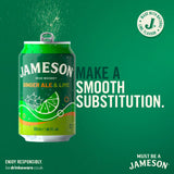 Jameson pre-mixed whiskey ginger ale and lime 330ml, UK version