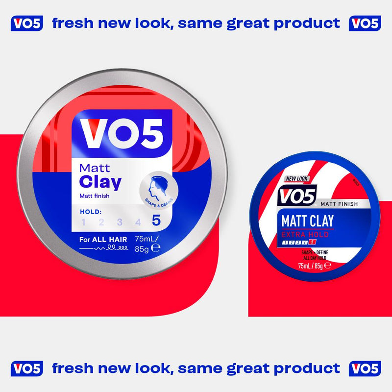 VO5 Extreme Style Matt Hair Clay 75ml, imported from the UK