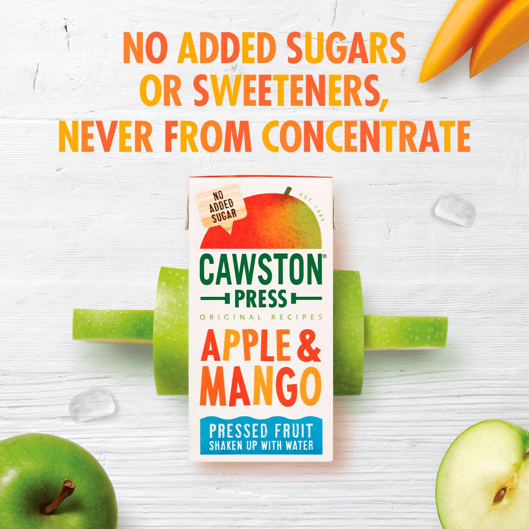 Cawston Press apple and mango juice drink 3x200ml, UK version