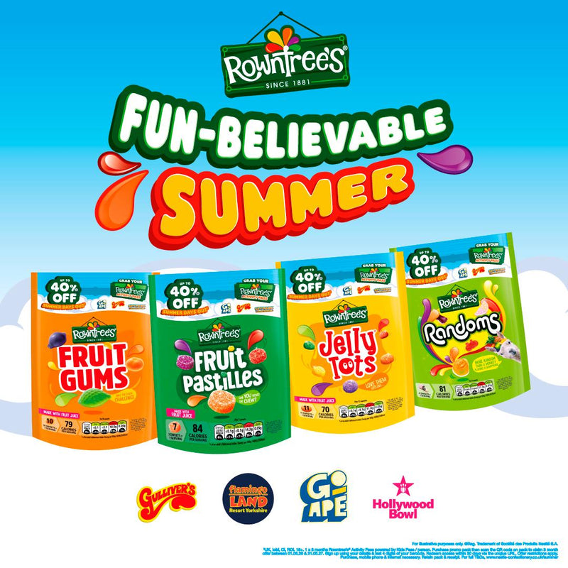 Rowntree's jelly sweets sharing bag 150g, imported from the UK