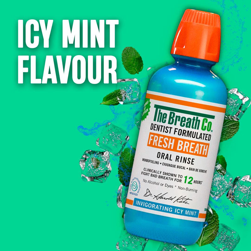 The Breath Co Alcohol Free Mouthwash Icy Mint 500ml (British brand)