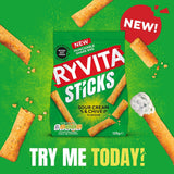 Ryvita sour cream and chive sticks 125g, UK version