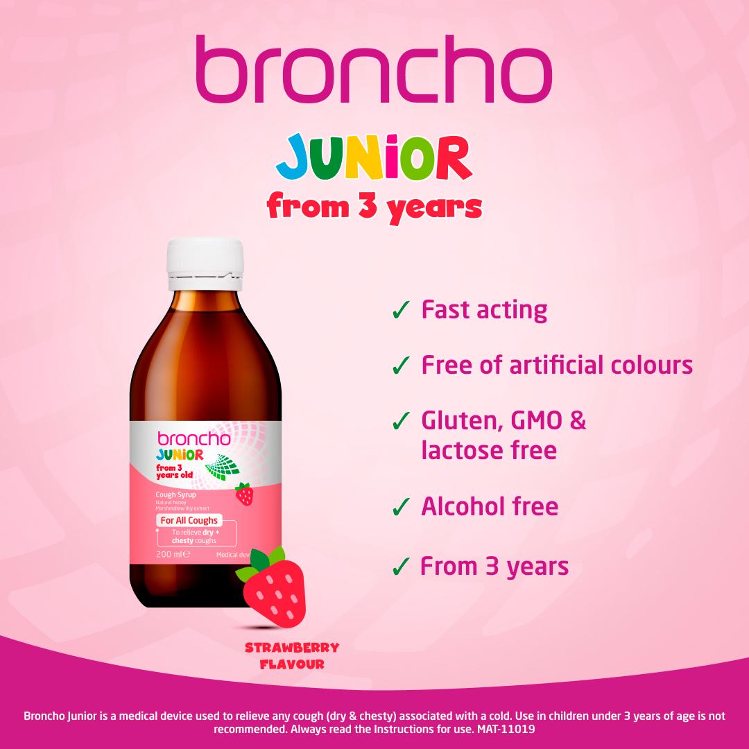 Bronchostop Junior children's cough syrup 120ml (British brand)