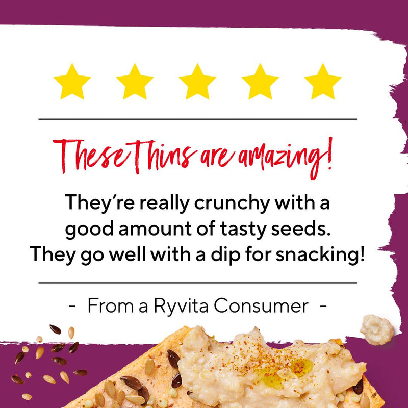 Ryvita multi seed flatbread crackers 125g - British product