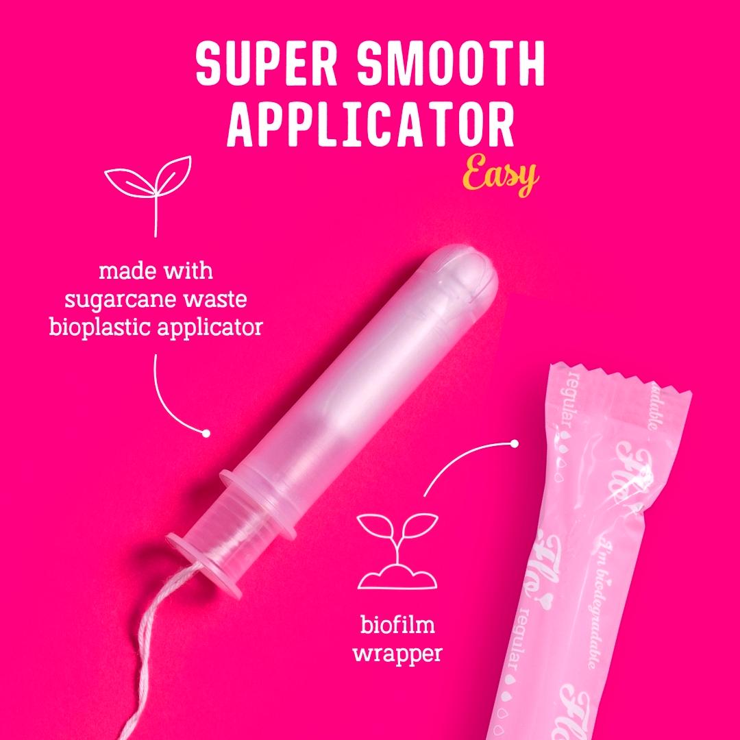 Flo organic cotton tampons combo pack 8 regular + 6 super, imported from the UK