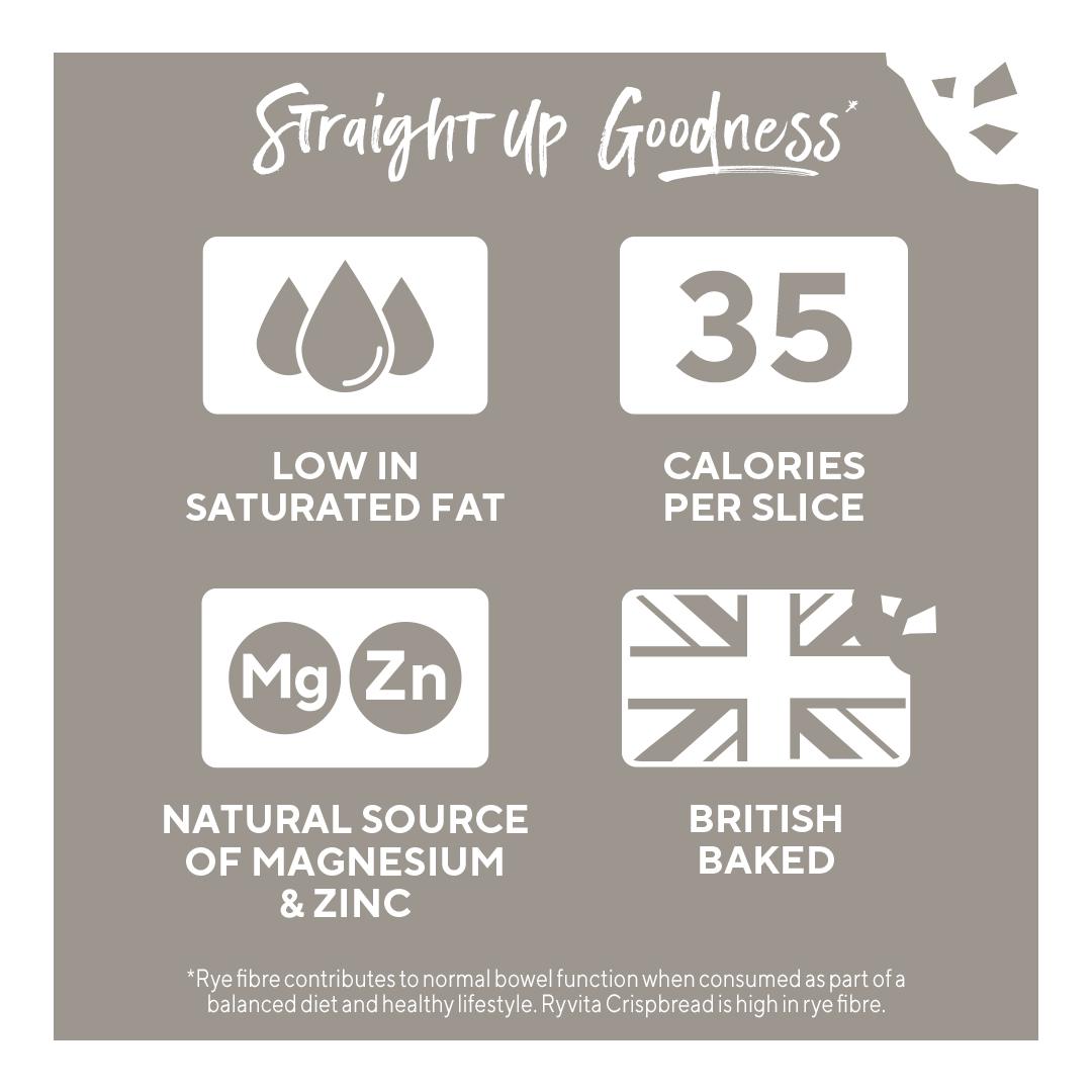 Ryvita cracked black pepper crispbread 200g - British product