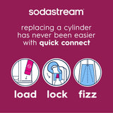 Sodastream CO2 gas cylinder Pink System Quick Connect 425g - British product