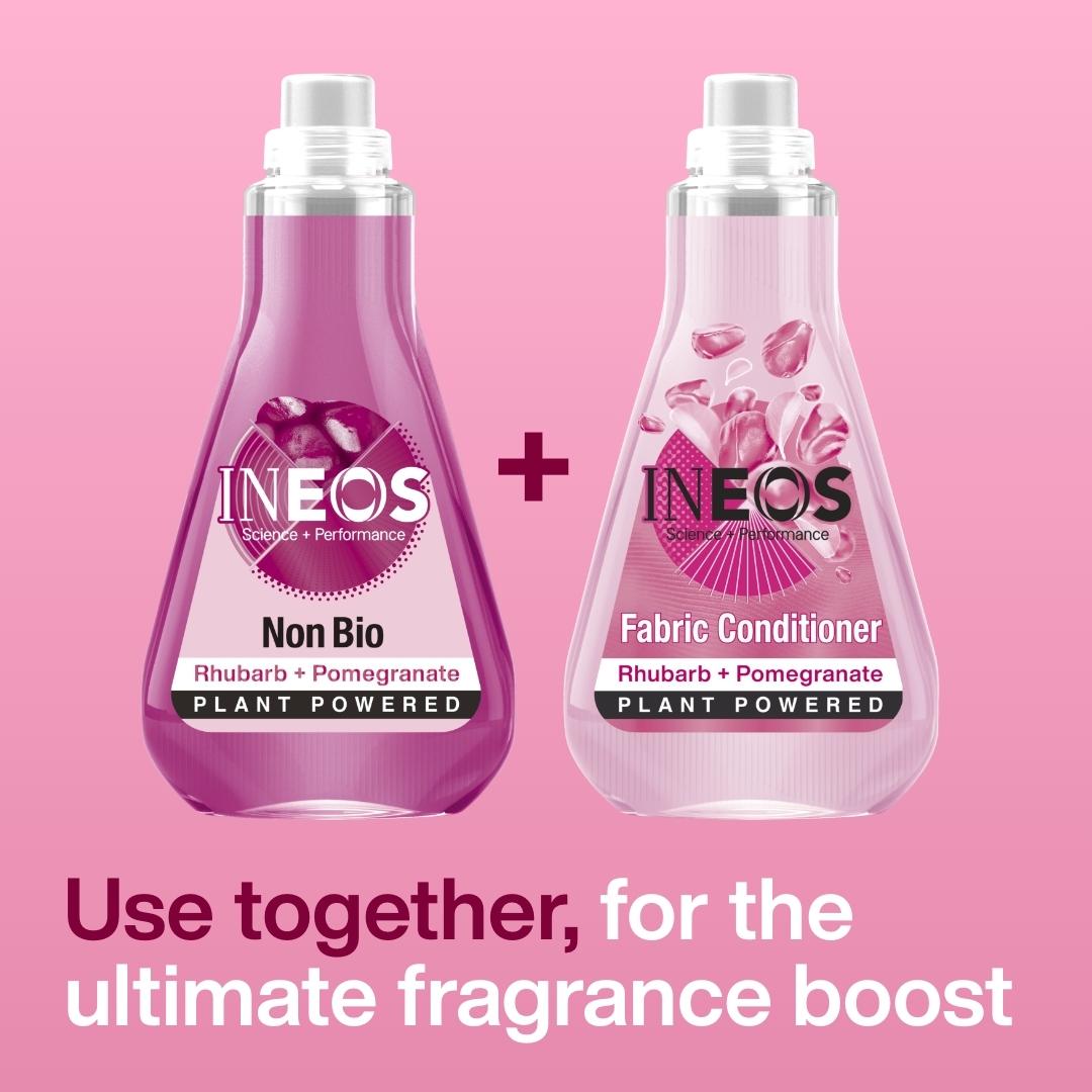 Ineos fabric conditioner Rhubarb Pomegranate 50 Washes UK version