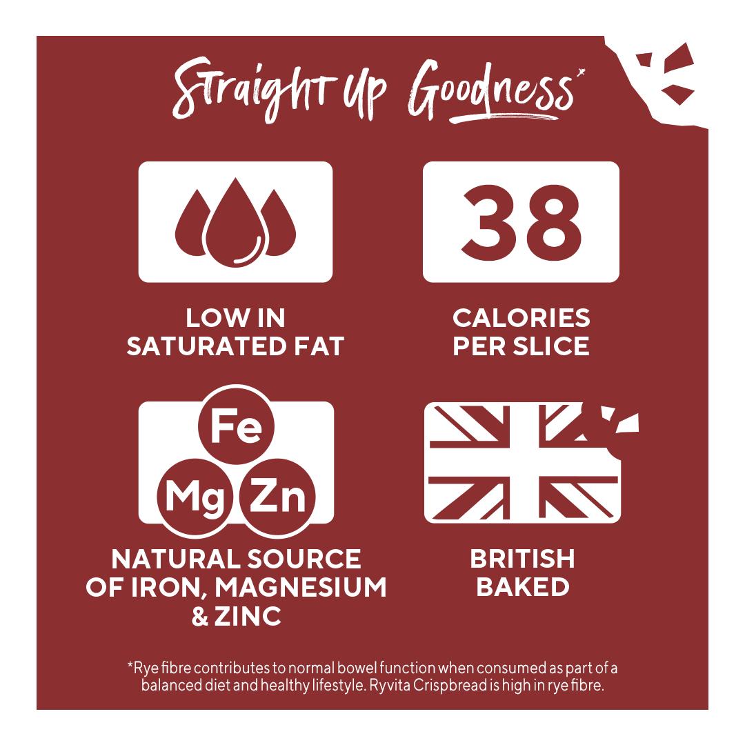 Ryvita Dark Rye crispbread crackers 250g (British brand)