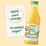 Innocent pure orange juice with bits 1.35L, imported from the UK