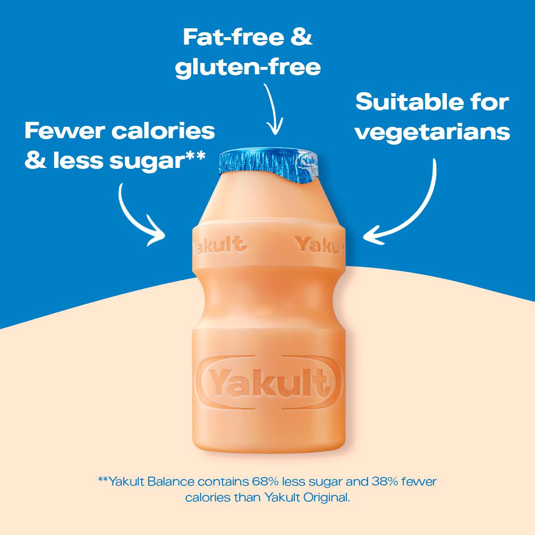 Yakult Balance probiotic drink 65ml bottles (British brand)