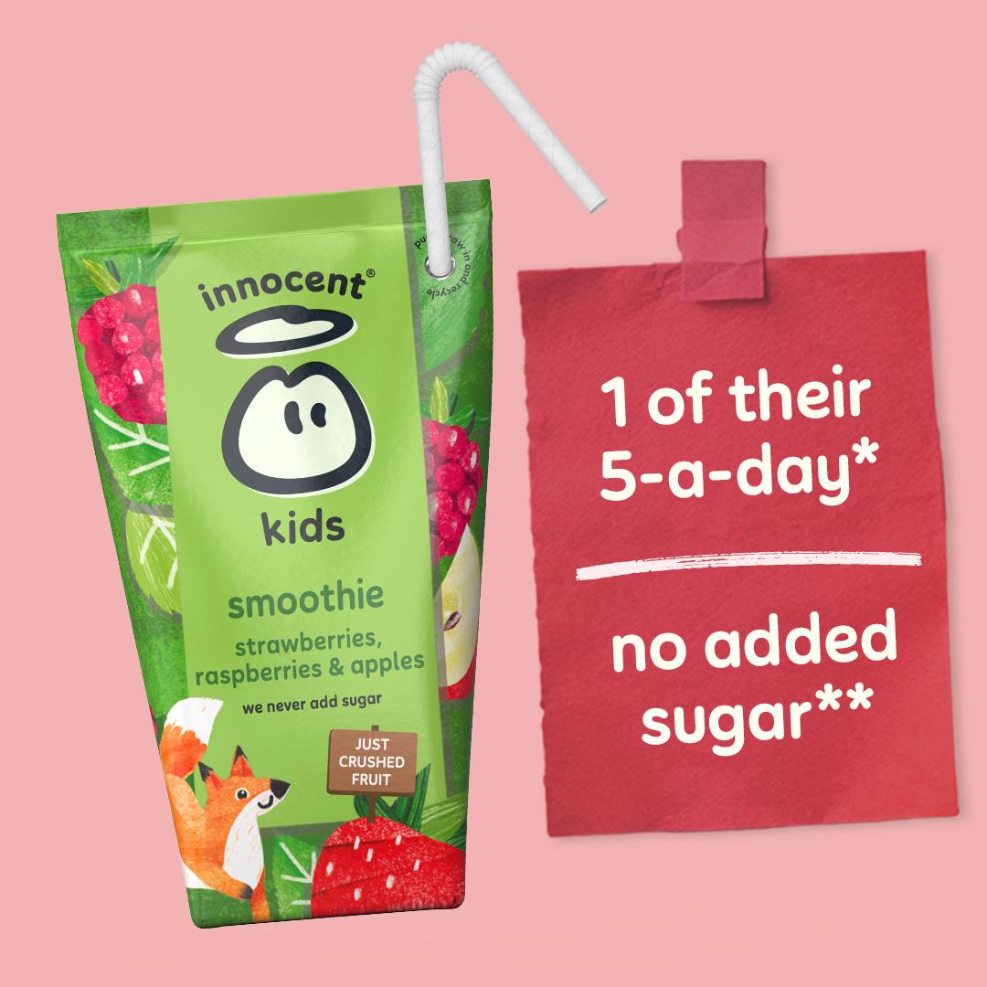 Innocent Kids Smoothie Strawberries Raspberries Apples 10x150ml - British product