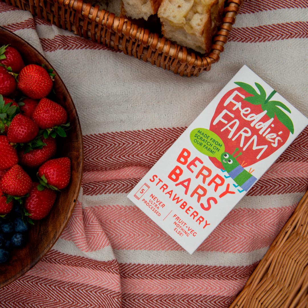 Freddie's Farm strawberry fruit bars 5x20g (British brand)
