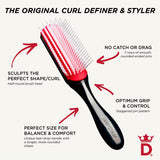 Denman D3 original curl definer styler 7 row brush (British brand)