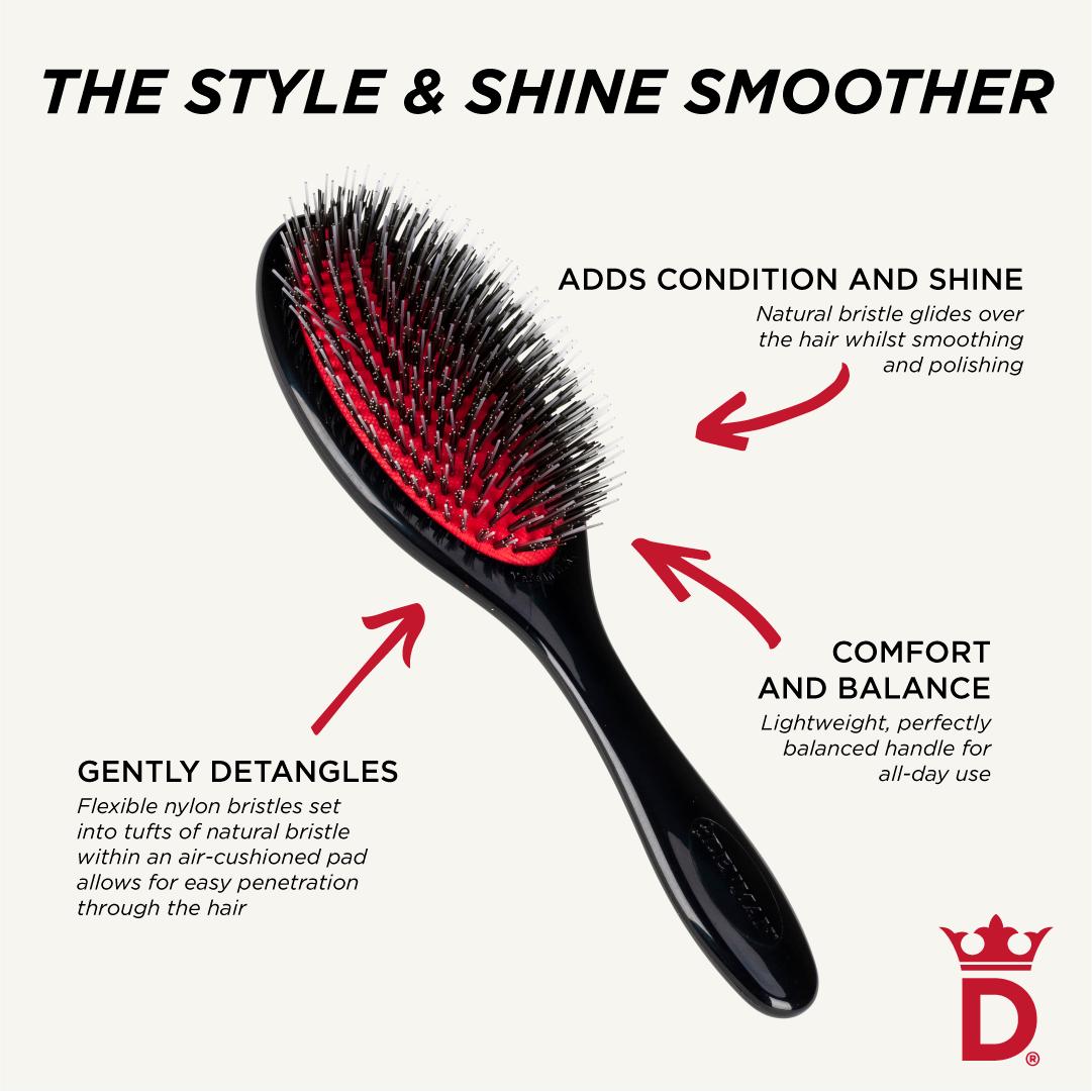 Denman mini style and shine smoother hairbrush, UK version