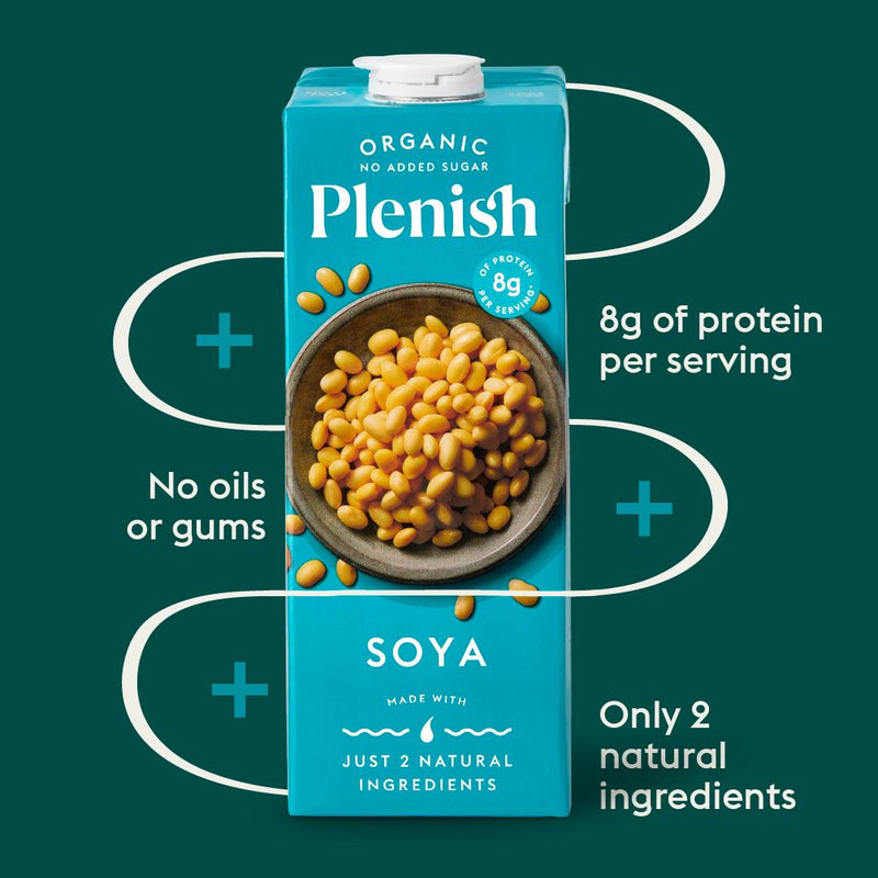 Plenish organic soya drink 1L, UK version