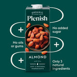 Plenish organic almond milk 1L, UK version
