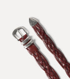 Brunello Cucinelli leather woven belt 3cm width, UK version