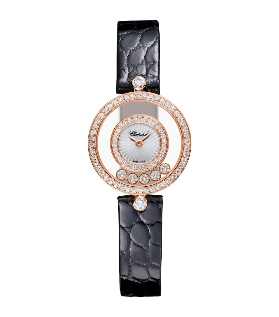 Chopard Happy Diamonds watch 26mm rose gold mother-of-pearl dial, imported from the UK
